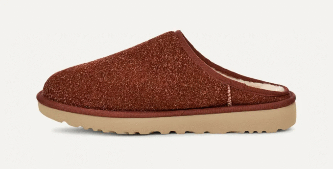 Klassisches Slip-On-Wildleder aus zotteligem Material