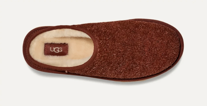 Klassisches Slip-On-Wildleder aus zotteligem Material
