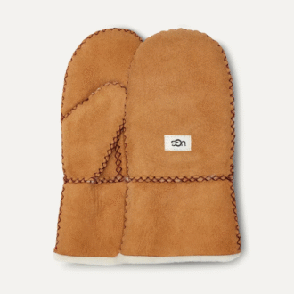 Schaffellhandschuh mit Ziernähten
