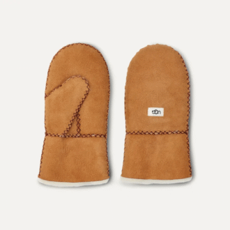 Schaffellhandschuh mit Ziernähten