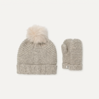 Strickset aus Fäustlingen und Mütze